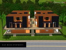 Sims 3 — Blue Wood Apartments by Simervator — Blue Wood Apartments are three story contemporary apartments that will make