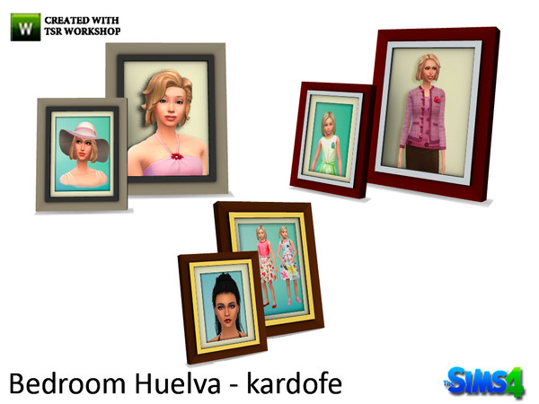 Sims 4 — kardofe_Bedroom Huelva_Photo frames by kardofe — Two photo frames to show off photos of the whole family 