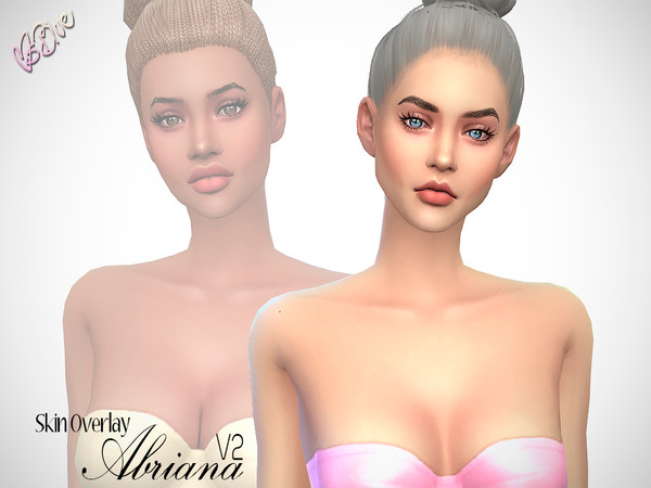 Sims 4 — Abriana Skin V2 by Ms_Blue — New skin overlay. Kept a lot of the details from my previous skin overlays but