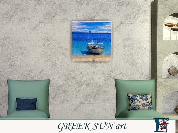 Sims 4 — Greek sun art 1 by evi — Part of a set of 5 photographs on canvas