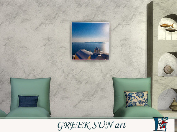 Sims 4 — Greek sun art 2 by evi — Part of a set of 5 photographs on canvas