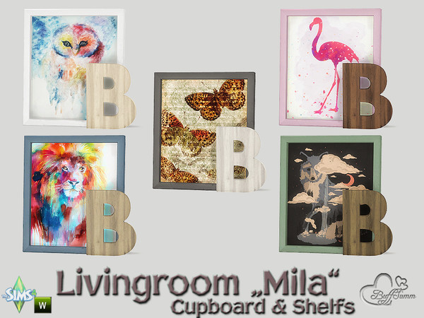 Sims 4 — Mila Living Frame 'B' by BuffSumm — Part of the *Livingroom Mila*