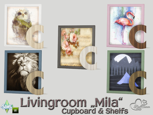 Sims 4 — Mila Living Frame 'C' by BuffSumm — Part of the *Livingroom Mila*