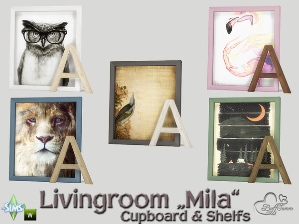 Sims 4 — Mila Living Frame 'A' by BuffSumm — Part of the *Livingroom Mila*