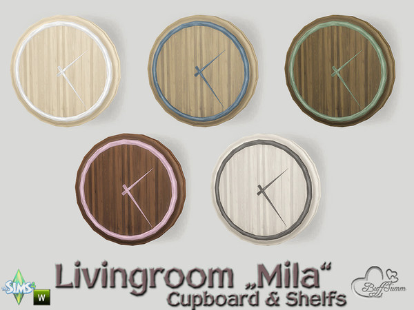 Sims 4 — Mila Living Wallclock by BuffSumm — Part of the *Livingroom Mila*