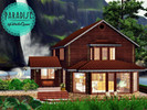 Sims 3 — Paradise by whitequeen13 — Lodge with 2 bedrooms, a bathroom, a living room with fireplace, kitchen, dinning