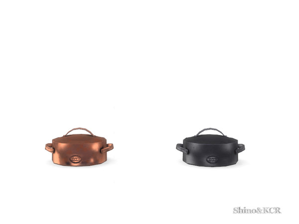 Sims 4 — French Quarter  - Pot 3 by ShinoKCR — Decorative Kitchen Ware for antique Kitchens