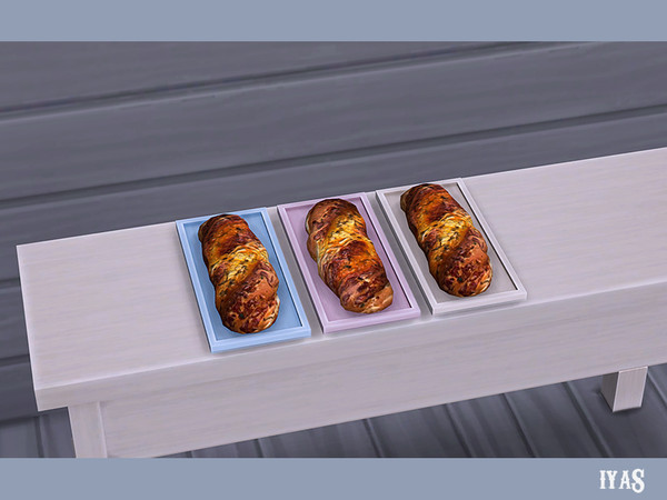 Sims 4 — Bread with Spices by soloriya — Delicious bread with spices on a tray. Three adorable flowers joined in one