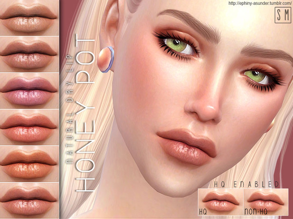 Sims 4 — [ Honey Pot ] - Natural Lip Colour by Screaming_Mustard — A very simple natural every day lip colour for Sims.