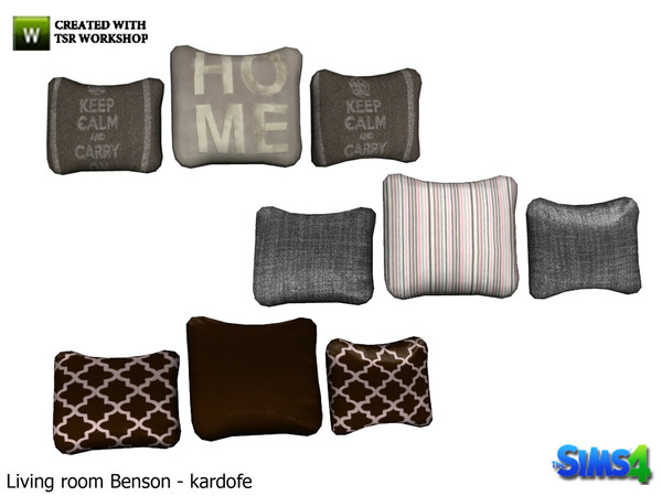 Sims 4 — kardofe_Living room Benson_Cushions by kardofe — The couch cushions in three different textures 