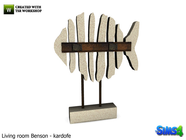 Sims 4 — kardofe_Living room Benson_Fish by kardofe — Stone sculpture a thorn of a fish 