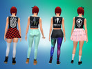 Sims 4 — Kpop crop tops set 1 - Perfect Patio needed by SientjeL1 — Recolor of the black crop top that comes with Perfect