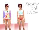 Sims 4 — Sweater & T-Shirt SET - Cool Kitchen needed by VitanyChan — Sweater &amp;amp; T-Shirt SET