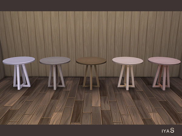 Sims 4 — Sunny Morning Dining Table by soloriya — Simple rustic round dining table. 5 color variations. Category: