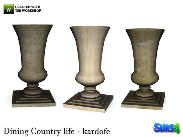 Sims 4 — kardofe_Dining Country life_Vase by kardofe — Great marathon stone, decorative, three different textures 