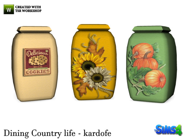 Sims 4 — kardofe_Dining Country life_Vase2 by kardofe — Beautiful and colorful jars to store cookies, or whatever you