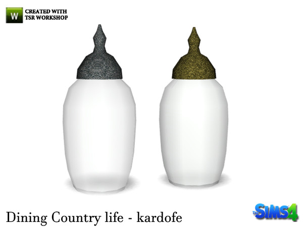 Sims 4 — kardofe_Dining Country life_Vase3 by kardofe — Elegant glass jar with lid in gold or silver, for storage or