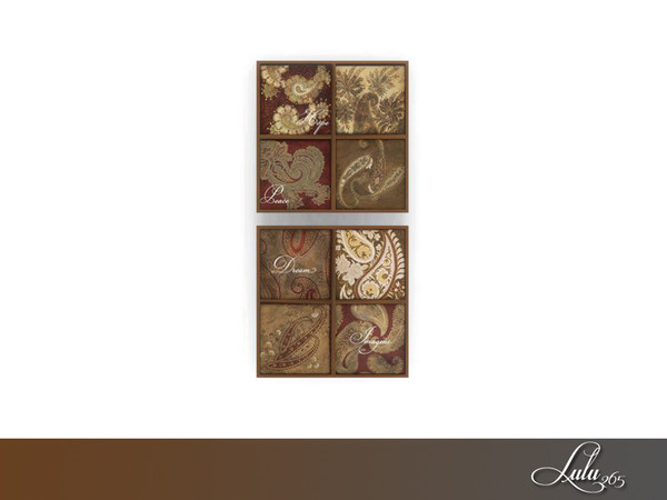 Sims 4 — Porter Home Office Wall Art by Lulu265 — Part of the Porter Home Office Set 3 colour variations included 