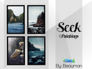 Sims 4 — Seek Canvas Paintings by Beauman — A new painting set which can be found in the category: Paintings. Hope you