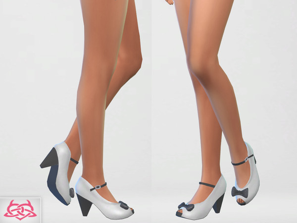 Sims 4 — retro shoes with bow by Colores_Urbanos — retro inspiration new meshes made by me from Paraguay with love!!!