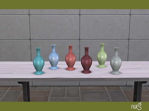 Sims 4 — Bye Summer Vase v B by soloriya — Decorative one-color vase. Part of Bye Summer set. 6 color variations.