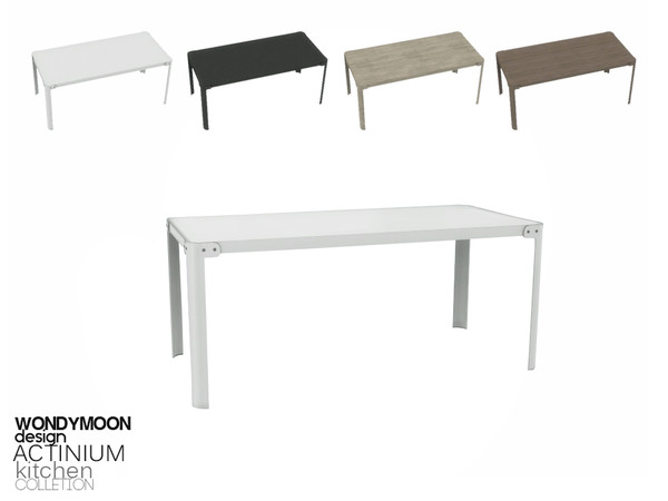 Sims 4 — Actinium Dining Table by wondymoon — - Actinium Kitchen - Dining Table - Wondymoon|TSR - Creations'2016