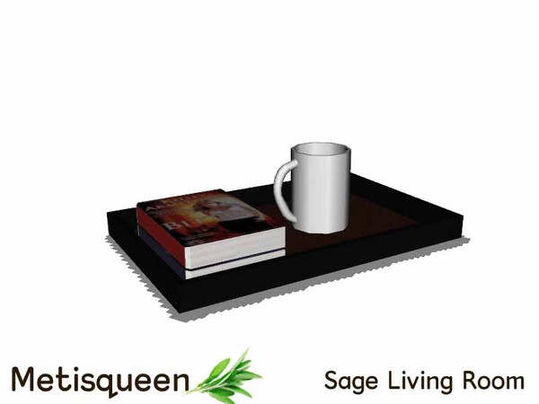 Sims 4 — Metisqueen_SageTray by metisqueen2 — Decorative tray with coffee mug and 2 books for your sims relaxation (note: