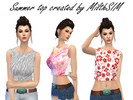 Sims 4 — Summer Collection 2016 - Top v.1 - Perfect Patio needed by MilthSIM — Hi! Summer top in 3 beautiful colors.