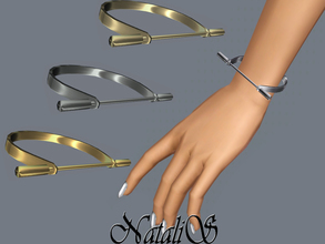 Sims 3 — NataliS TS3 Tie-pin bracelet FT-FA by Natalis — Tie-pin polished open bracelet. FT-FA-YA 