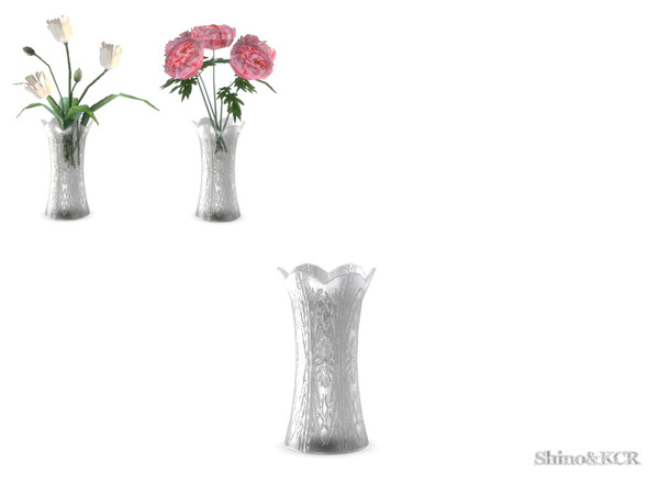 Sims 4 — French Quarter  - Glass Vase 1 by ShinoKCR — Furniture in French Quarter Style Granny's Vase with Slot for