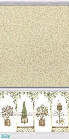 Sims 2 — Simalicious -  by tamlfra — Main bottom with a leafy tan colored top.