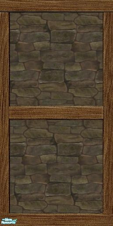 Sims 2 — Farmer Thompson's stone wall - #5 by tamlfra — I took a photo of this wall in the game, and played with it in
