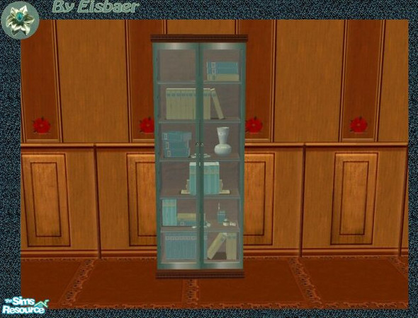 Sims 2 — Cashcraft Tudor Emerald - Glassarmoire by Eisbaerbonzo — Cashcrafts\'s Armoire (OFB-version) in Emerald matching