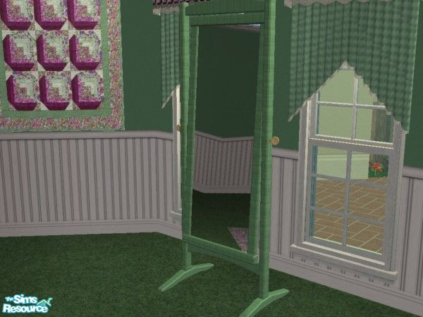 Sims 2 — Country Quilt Bedroom - Floor Mirror by Cerulean Talon — Warmth and gentle country living are combined with this