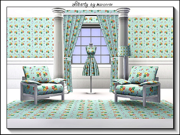 Sims 3 — Liberty_marcorse by marcorse — Fabric pattern - liberty style small floral