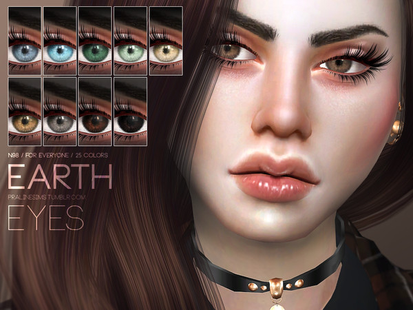 Sims 4 — Earth Eyes N98 by Pralinesims — Eyes in 25 colors, all ages and genders. Under facepaint