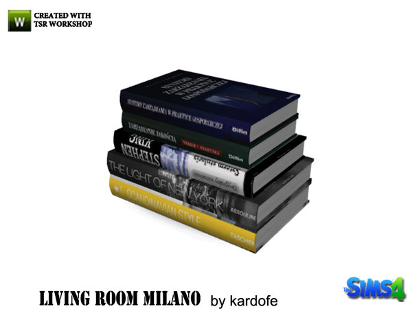 Sims 4 — kardofe_Living room Milano_Books by kardofe — Group of books, decorative 