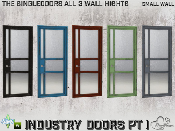 Sims 4 — Industry Singledoors v2 1x1 SW by BuffSumm — Part of the *Build Industry Set* Created by BuffSumm @ TSR