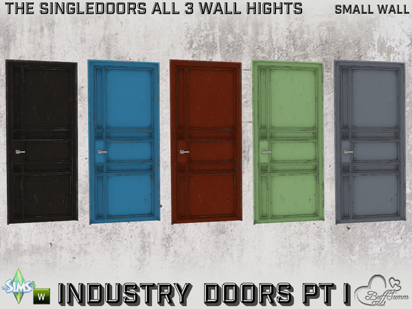 Sims 4 — Industry Singledoors v1 1x1 SW A by BuffSumm — Part of the *Build Industry Set* Created by BuffSumm @ TSR