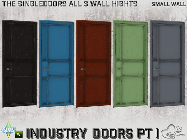Sims 4 — Industry Singledoors v2 1x1 SW A by BuffSumm — Part of the *Build Industry Set* Created by BuffSumm @ TSR