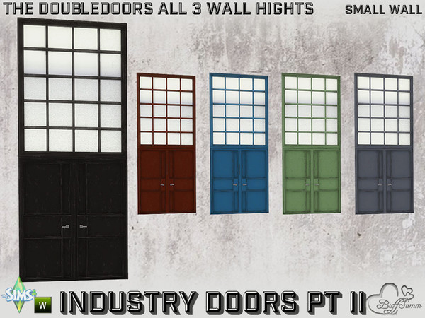 Sims 4 — Industry Doubledoors v2 2x1 LW A by BuffSumm — Part of the *Build Industry Set* Created by BuffSumm @ TSR