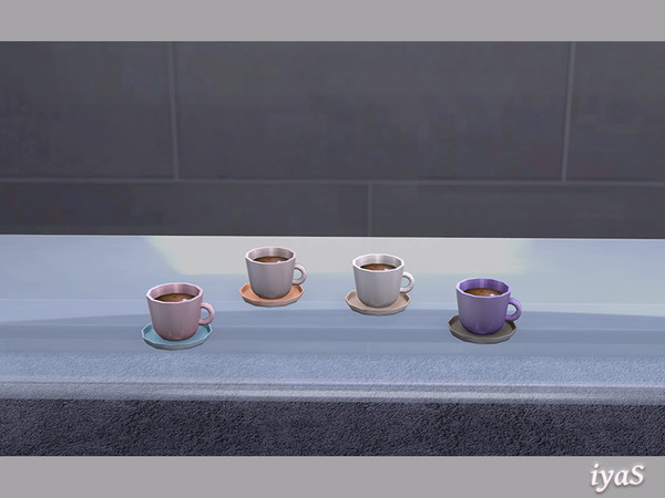 Sims 4 — Paulina Cup of Coffee by soloriya — Little cute cup of coffee with a plate. Part of Paulina set. 4 color