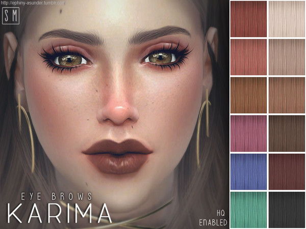 Sims 4 — [ Karima ] - Eye Brows by Screaming_Mustard — A simple set of bold and powerful female eye brows. For females,
