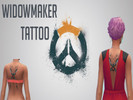 Sims 4 — Overwatch - Widowmaker Tattoo by Symantic2 — Widowmaker's back tattoo from Overwatch, I hope you like it :)