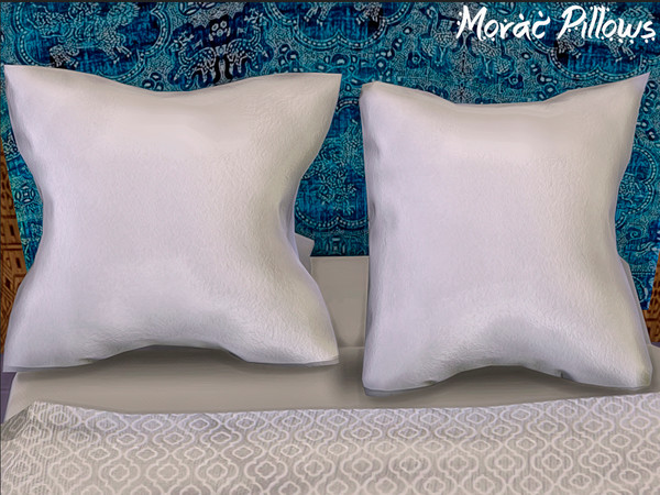 Sims 4 — Nikadema Morac Pillows One by nikadema — White is always a good idea for bed pillows. I hope you enjoy these.-