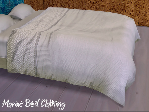 Sims 4 — Nikadema Morac Bed Clothing by nikadema — I needed this bed clothing for my bed. I made it in white so it can be