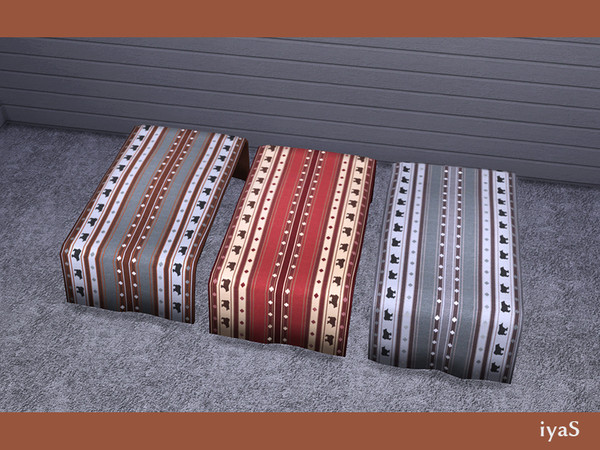 Sims 4 — Forest Fantasy Bed Cover by soloriya — Bed cover with forest pattern. Part of Forest Fantasy set. You don't need