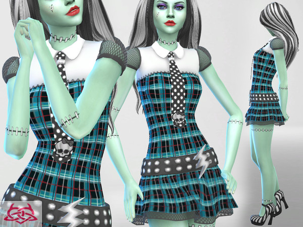 Sims 4 — Frankie Stein outfit by Colores_Urbanos — Monster High - Frankie Stein clothes new meshes made by me from