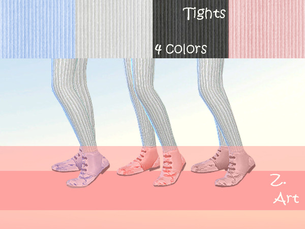 Sims 4 — Cooler Days Tights by Zuckerschnute20 — Cuddly tights for the cool season :D 4 colors stand-alone package file