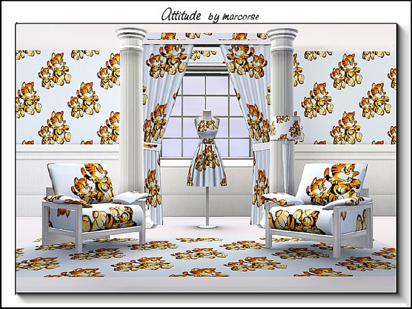 Sims 3 — Attitude_marcorse by marcorse — Themed pattern: tiger cubs with attitude for a child's room.